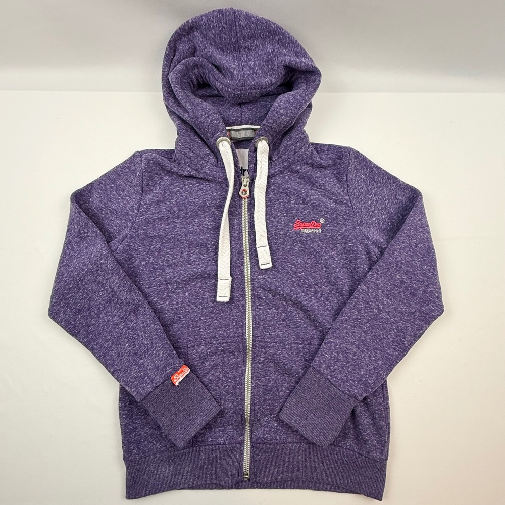 Superdry Orange Label Purple Heather Full Zip Hoodie G20009HQ Womens Medium‎